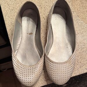 Elegant Moments Silver Studded Flats